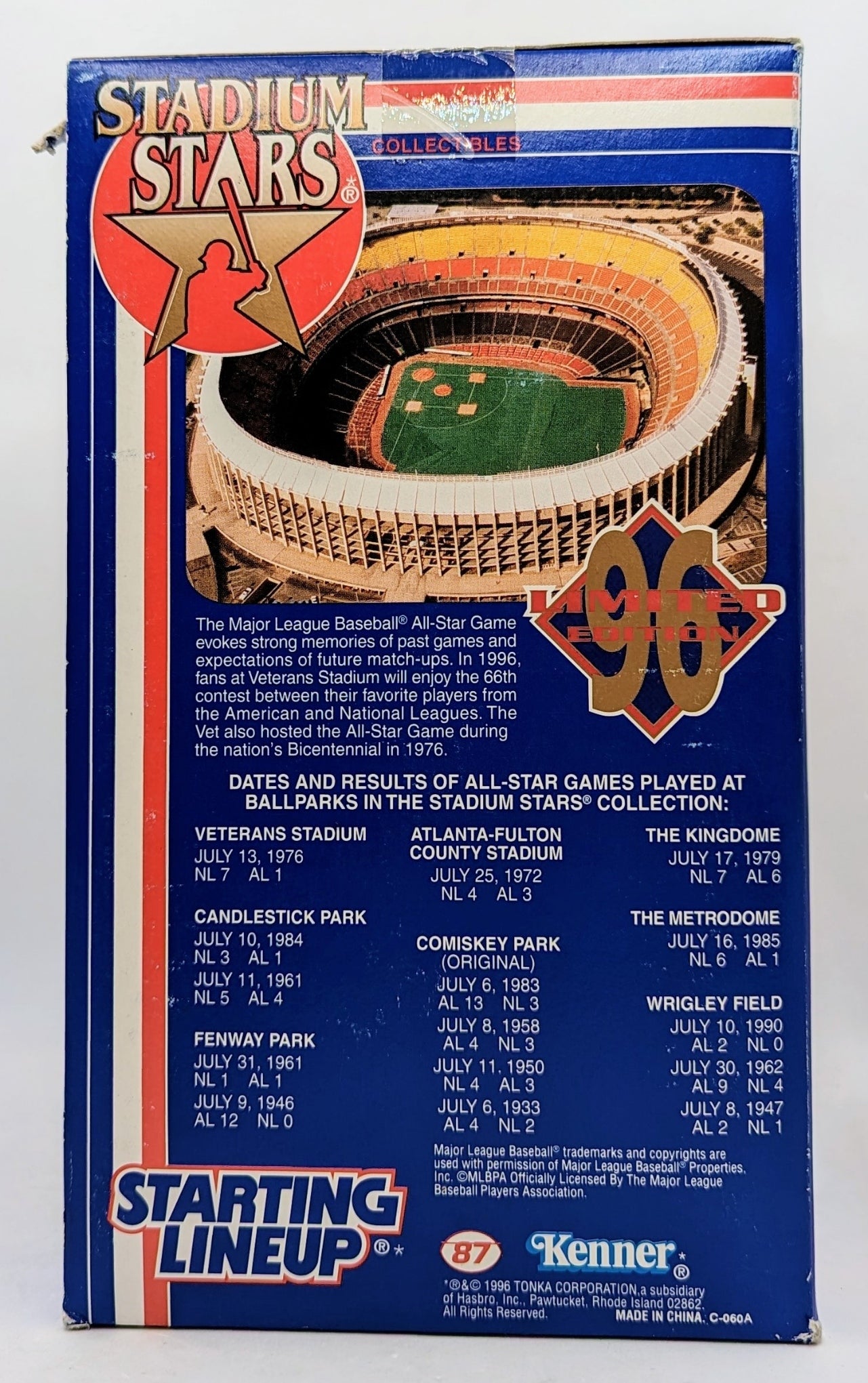 1996 Starting Lineup Limited Edition Stadium Stars Javier Lopez Atlanta Braves image 6