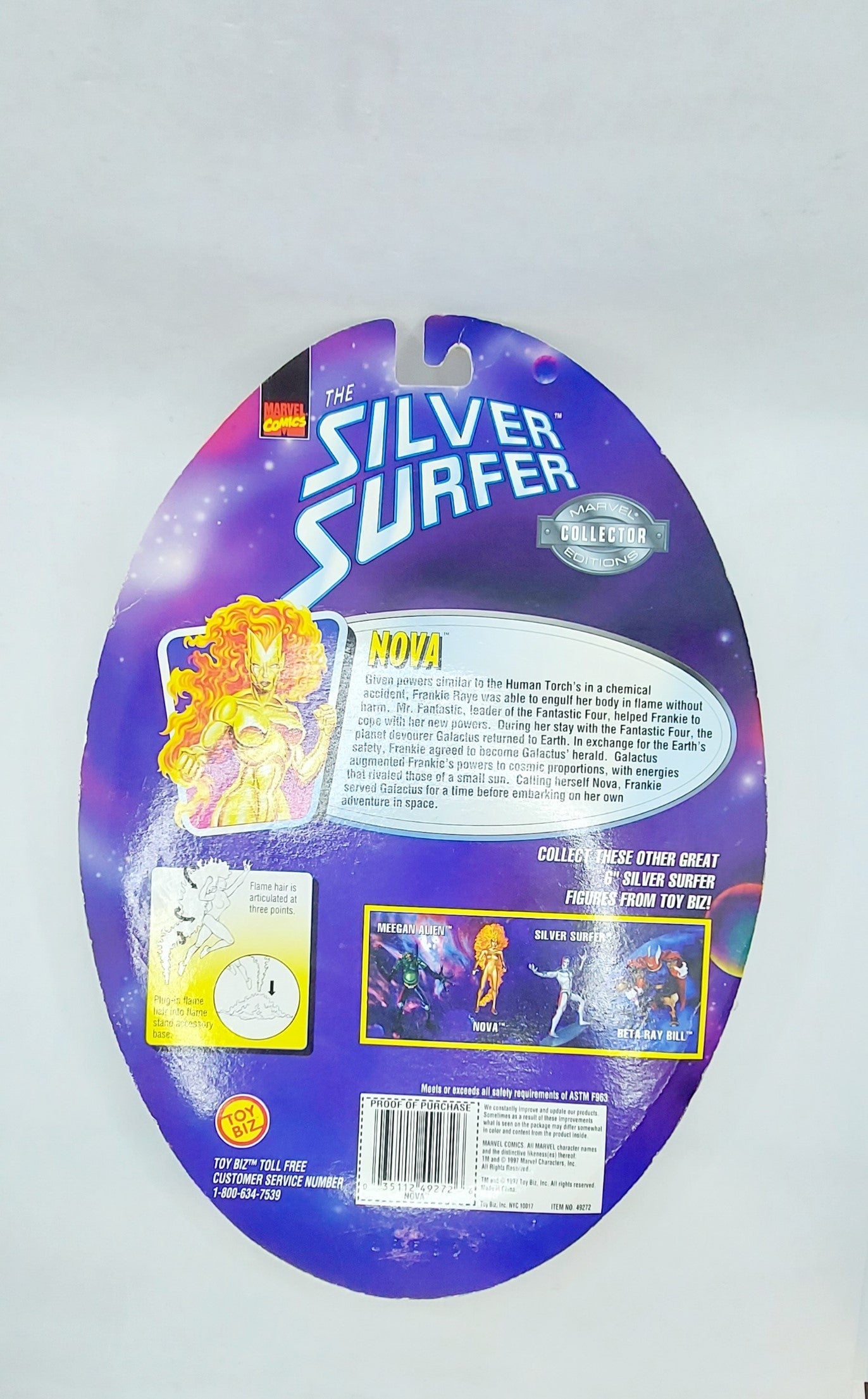 1997 Toy Biz Marvel The Silver Surfer Nova 30th Anniv. Action Figure image 2