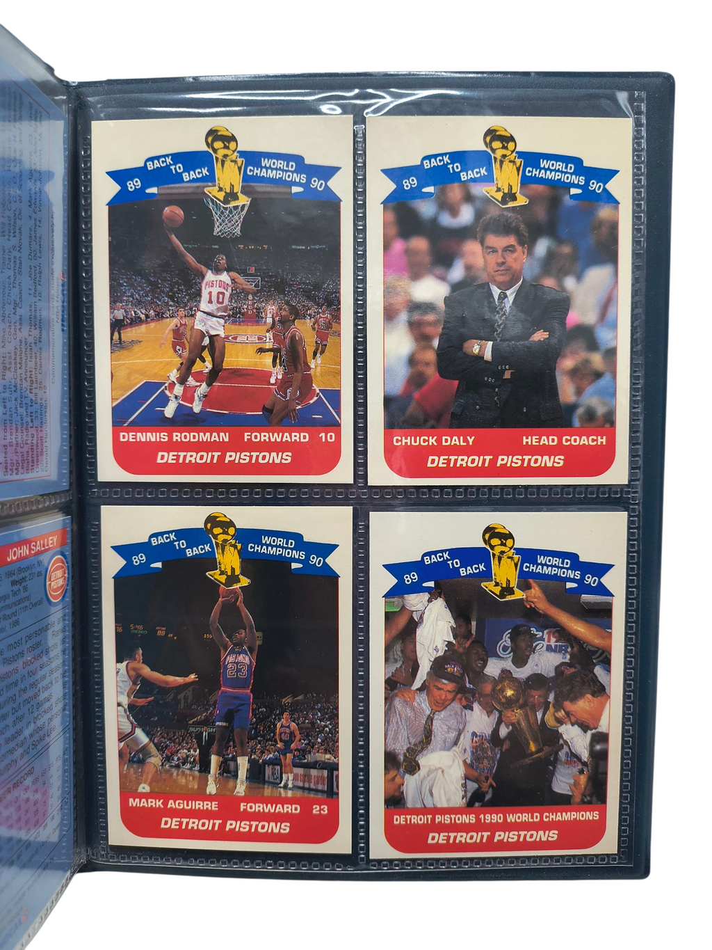 1990 Detroit Pistons Commemorative Championship Edition Card Set 16 Cards image 2