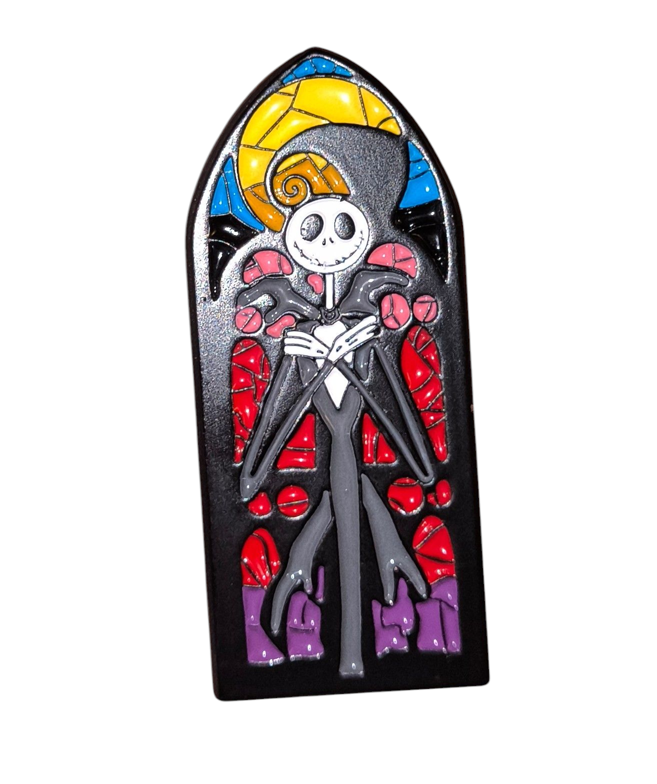 Nightmare Before Christmas Jack In Stained Glass Window Enamel Pin