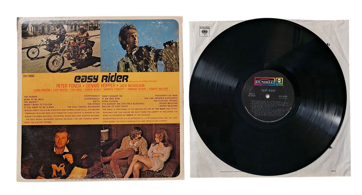 1969 Dunhill Easy Rider Soundtrack LP DSX-50063 Hendrix Byrds Steppenwolf image 2