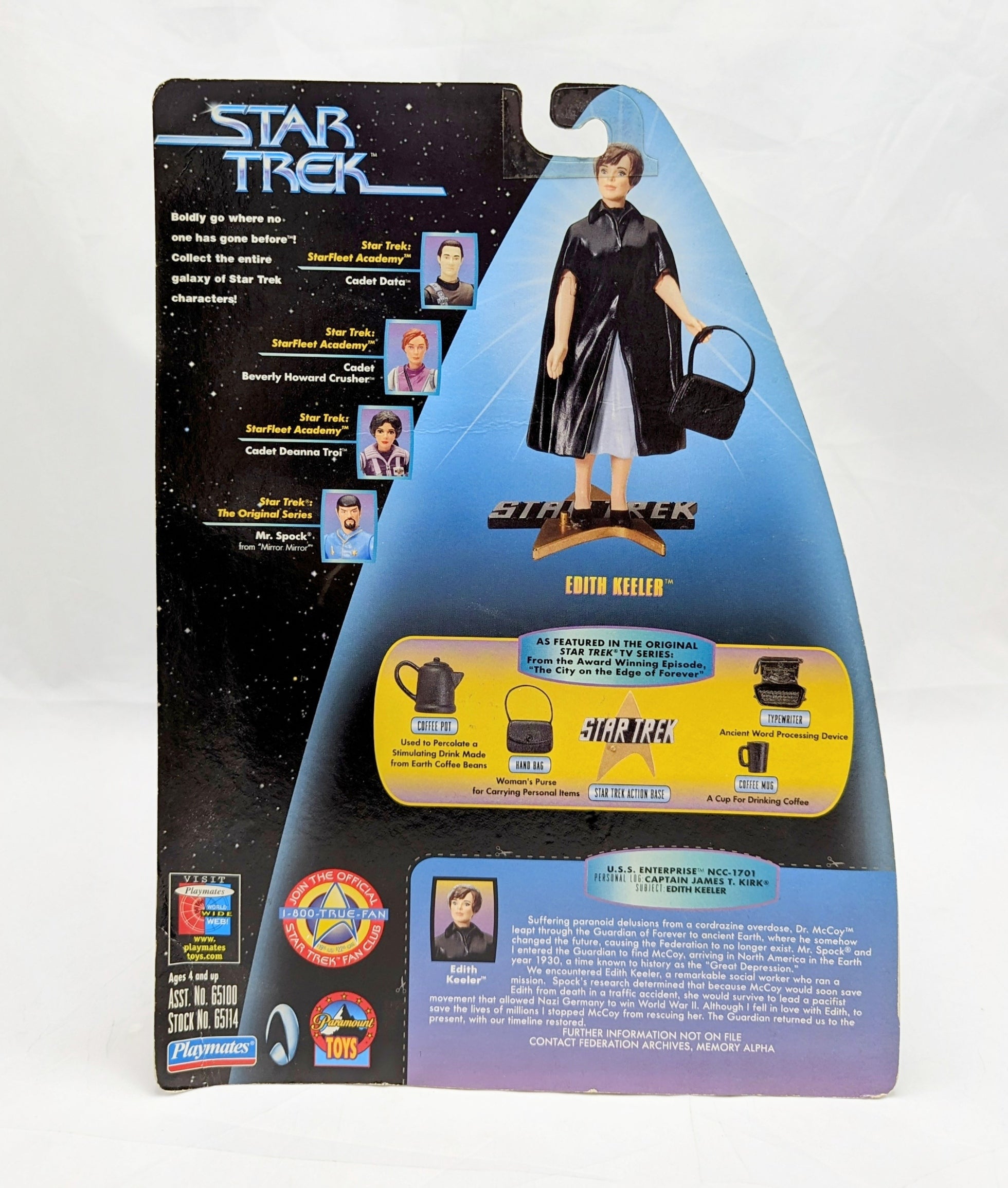 1997 Playmates Star Trek Warp Factor Series 3 Edith Keeler Action Figure image 2