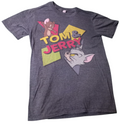 Gildan Hanna Barbera Cartoon TV Show Tom And Jerry T-Shirt Y2K Tee Gray Small
