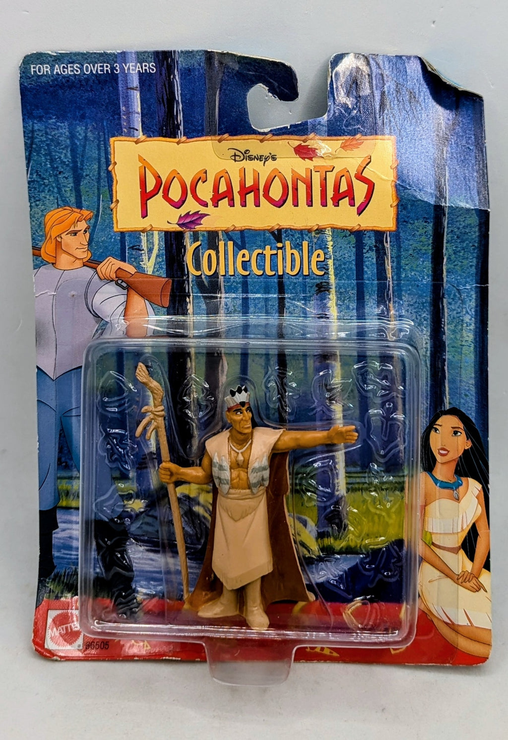 1995 Mattel Disney's Pocahontas Chief Powhatan 3.5" Collectible PVC Figure