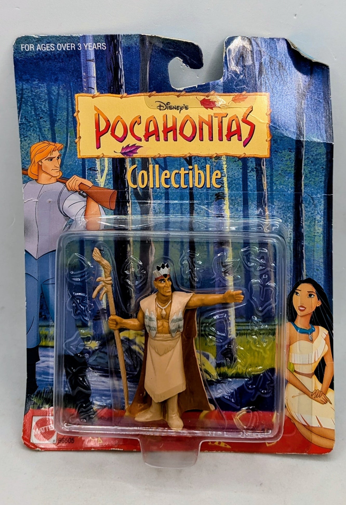 1995 Mattel Disney's Pocahontas Chief Powhatan 3.5" Collectible PVC Figure