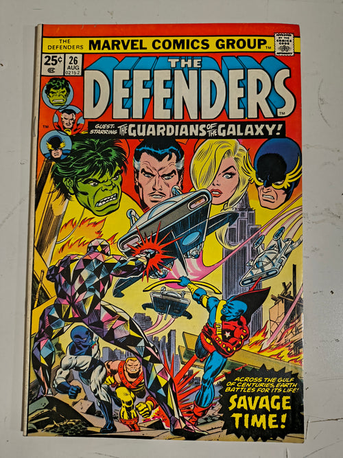 1975 Marvel Comics The Defenders #26 w/ Guardians of The Galaxy