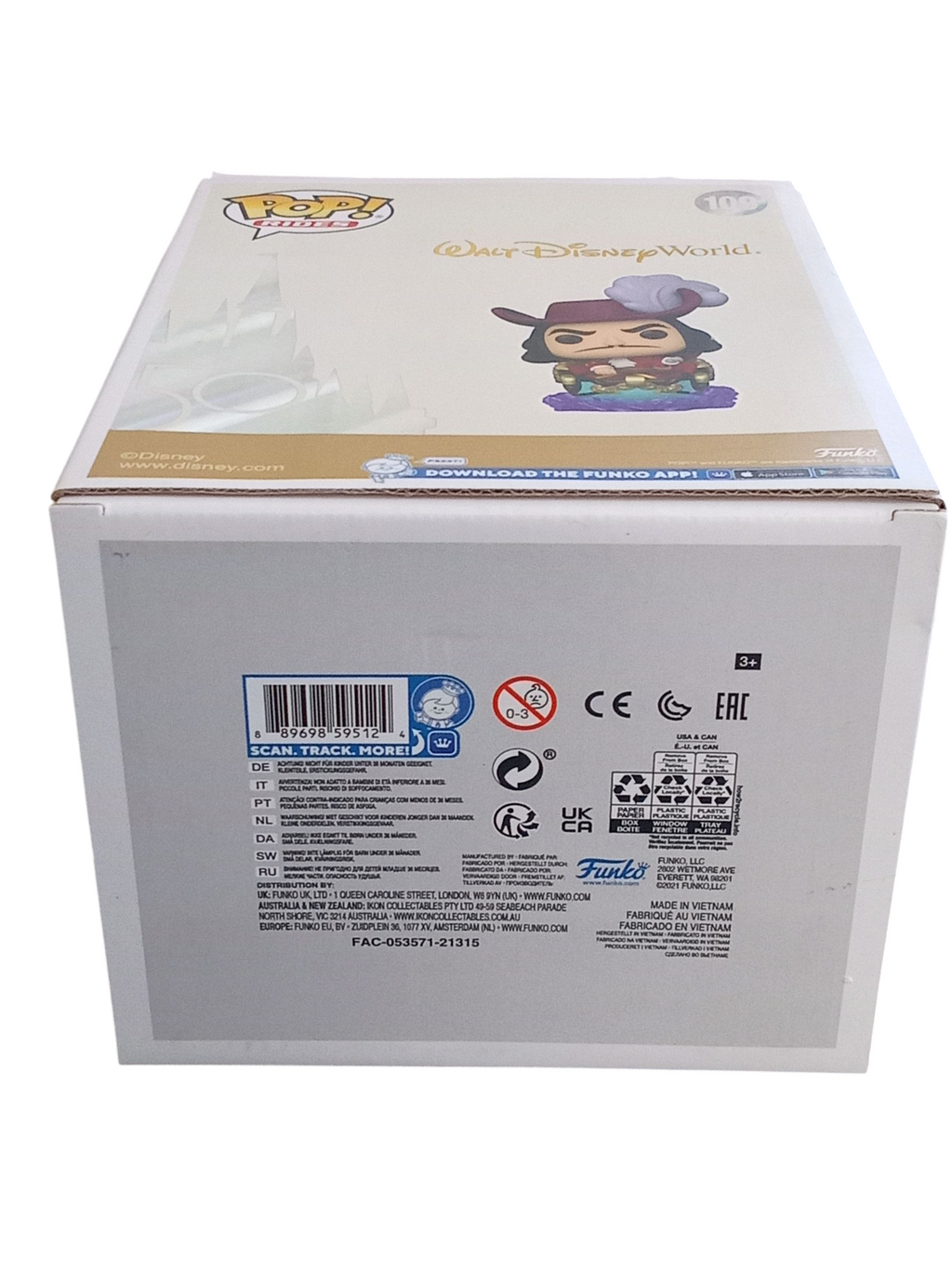 Funko Pop! Rides Walt Disney World 50th Anniversary Captain Hook #109 image 5