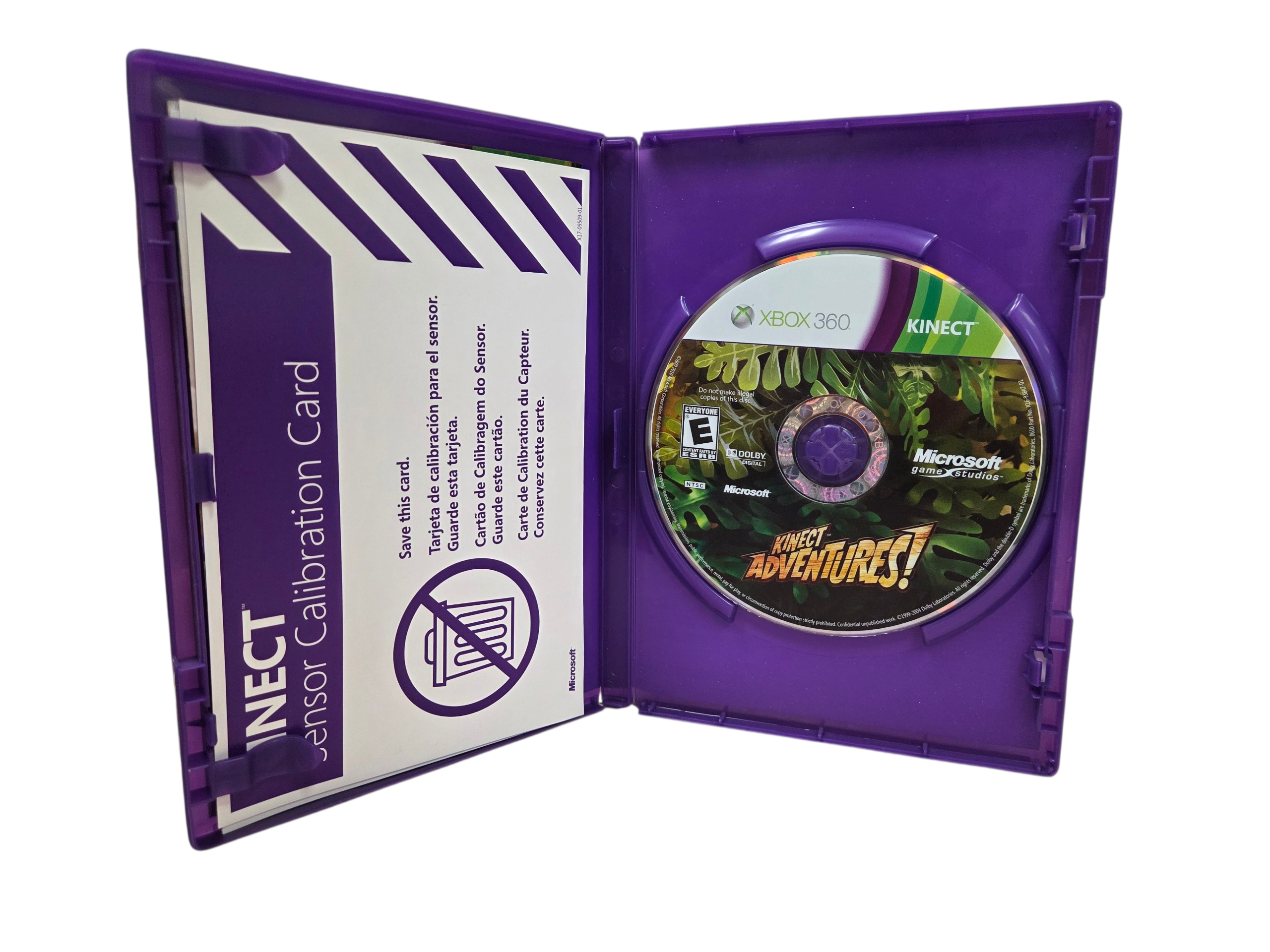 2010 Microsoft Kinect Adventures Xbox 360 w/ Sensor Calibration Card image 2