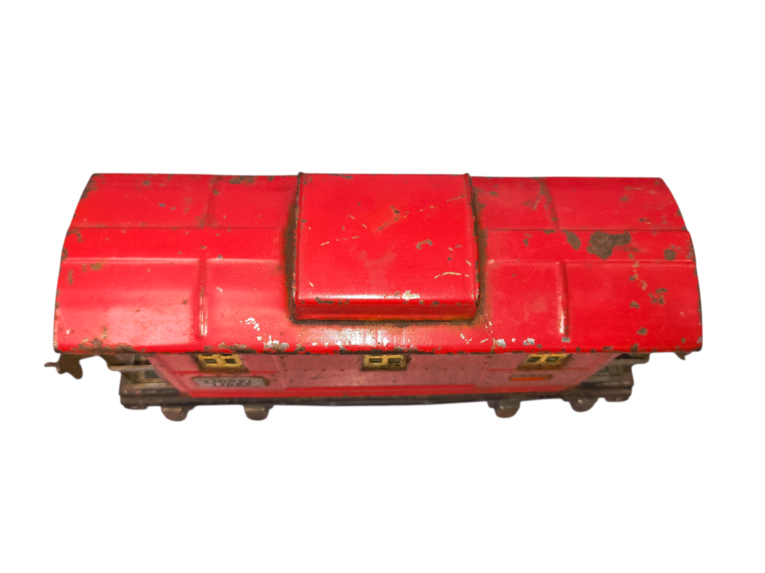 Lionel Lines Prewar 807 Caboose O Gauge 1927-1940 Tin Red Body Green Roof image 3