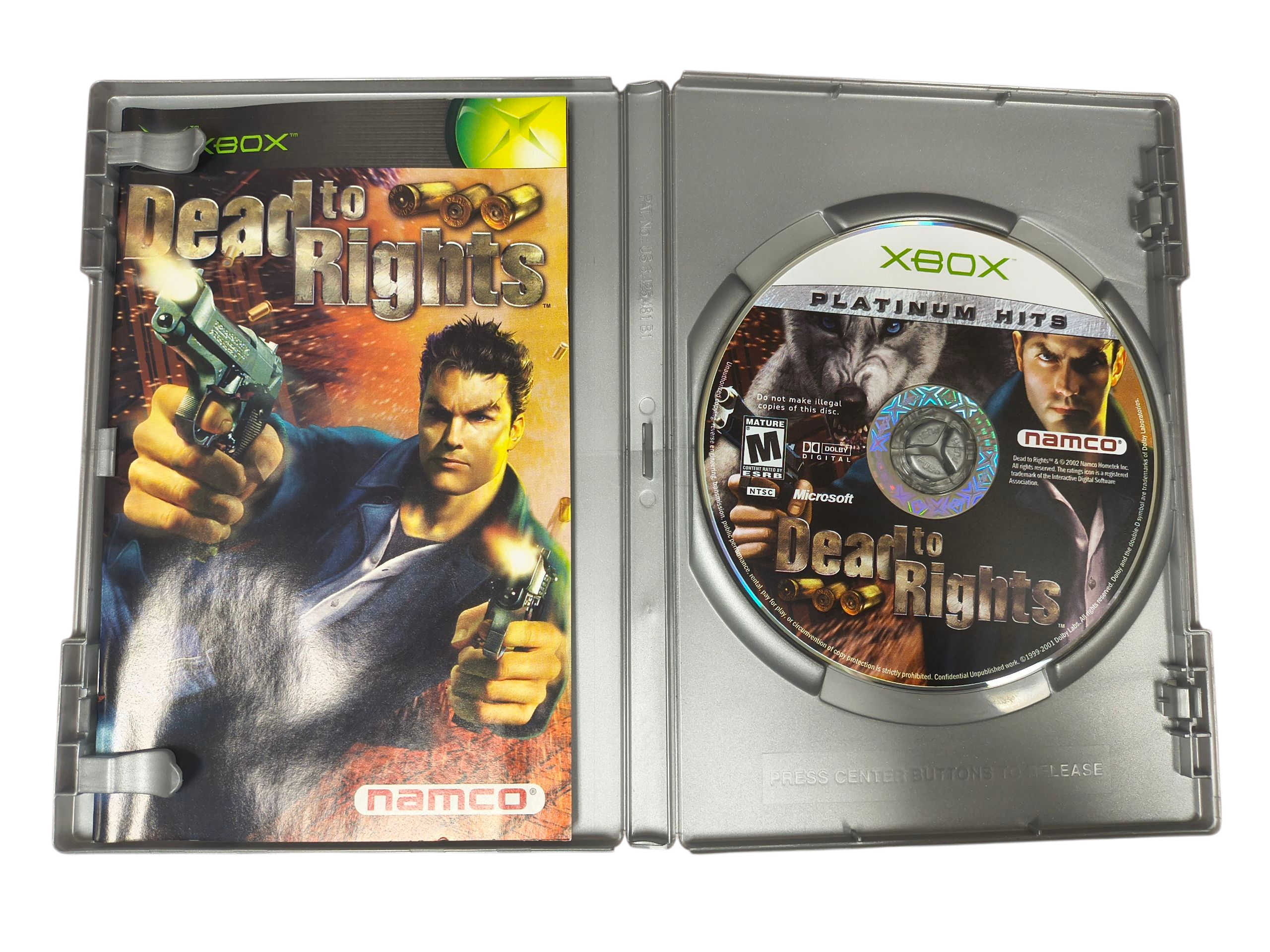 2002 Namco Microsoft Xbox Dead to Rights Xbox Platinum Hits Complete CIB image 2