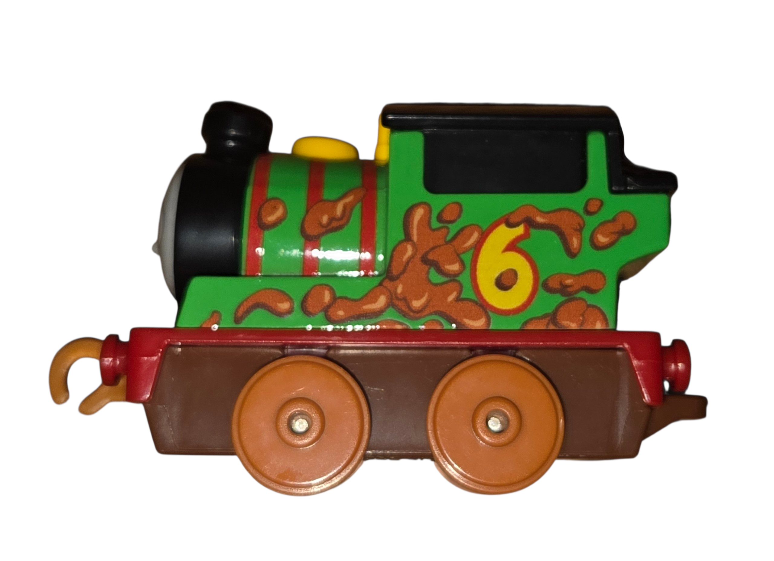 2021 Fisher Price Gullane Thomas & Friends Mud Run Percy #6 Push Along Engine image 2