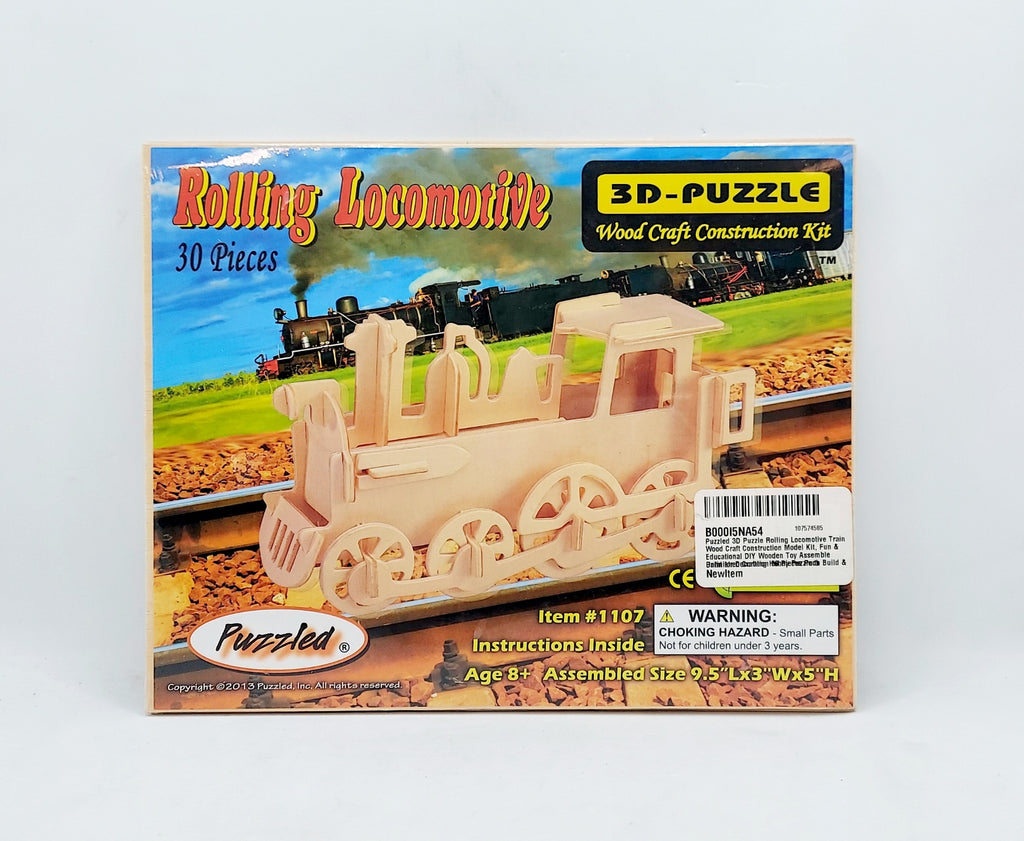 Rolling Locomotive Wooden 3-D Puzzle - 30 Pieces