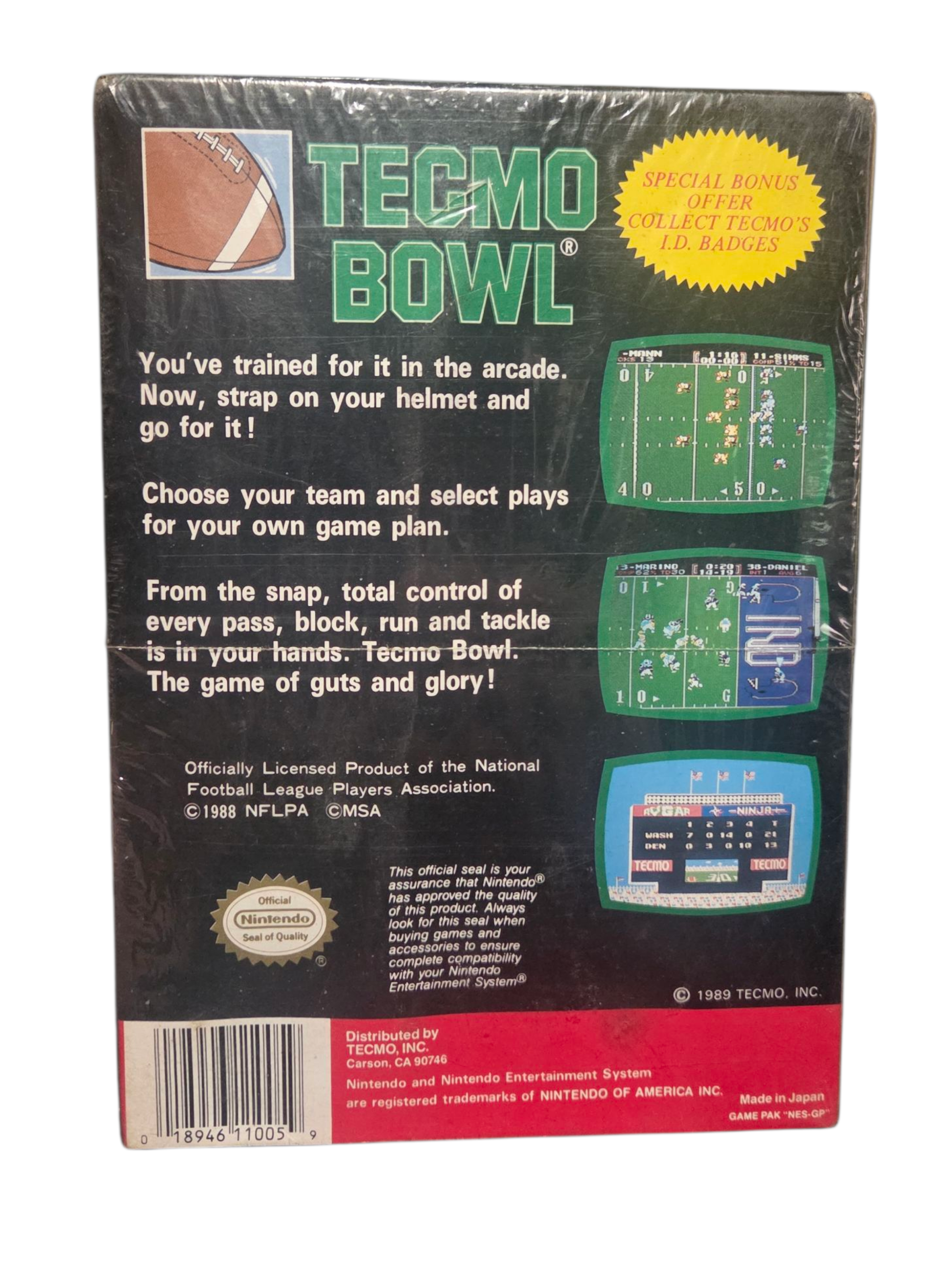 1989 Nintendo NES Tecmo Bowl Sealed Video Game image 2