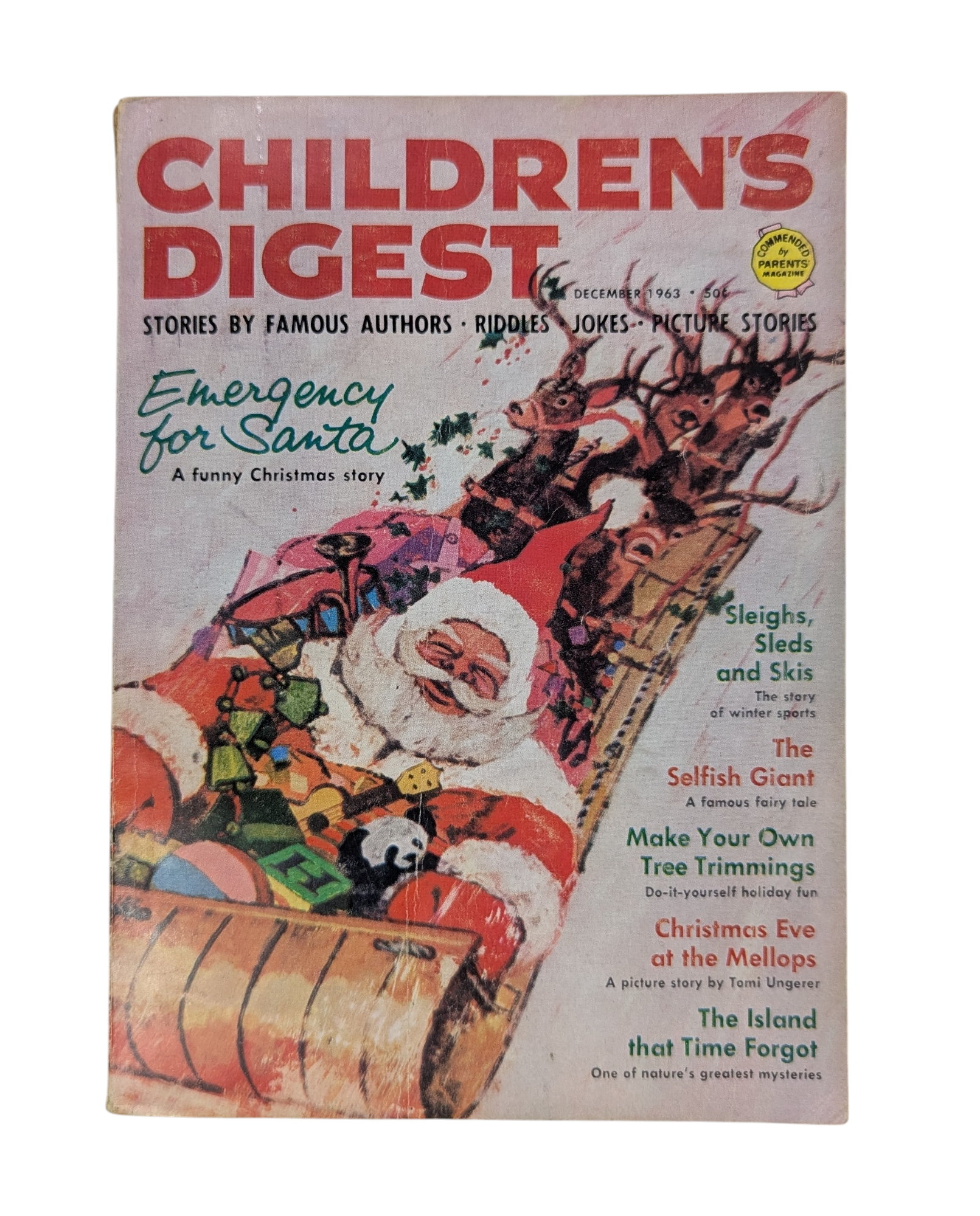 1963 Children's Digest Emergency For Santa & Other Stories