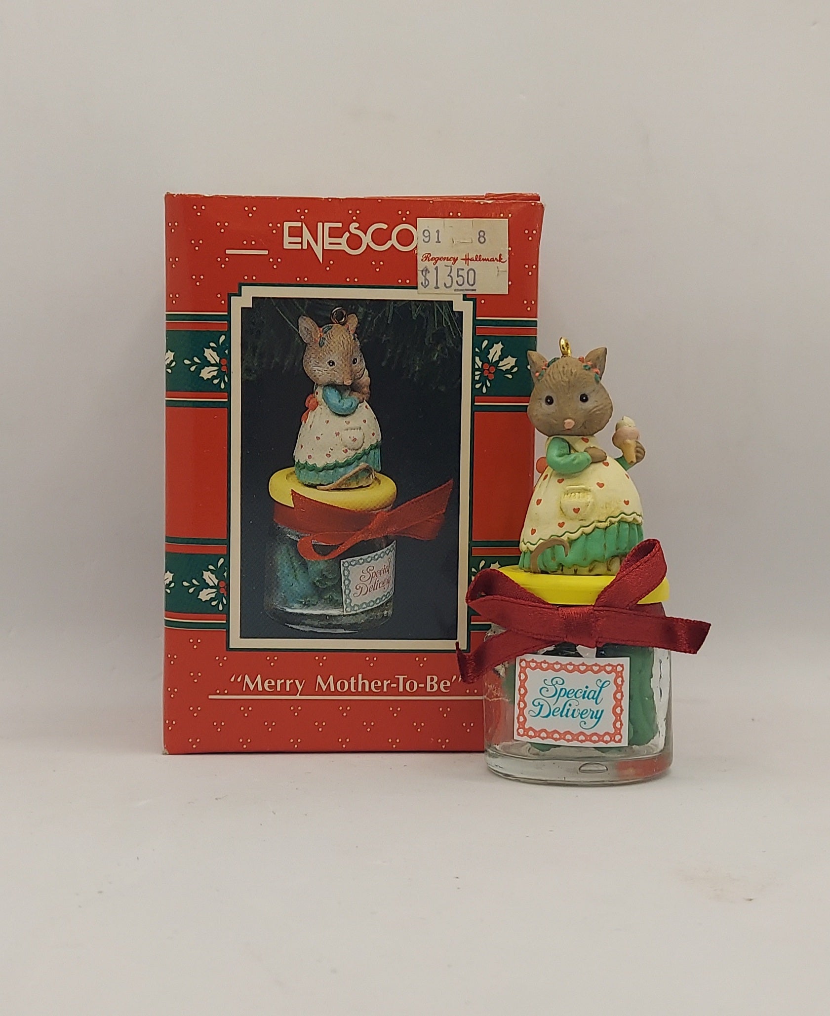 1991 Enesco Treasury Merry Mother-To-Be Christmas Ornament