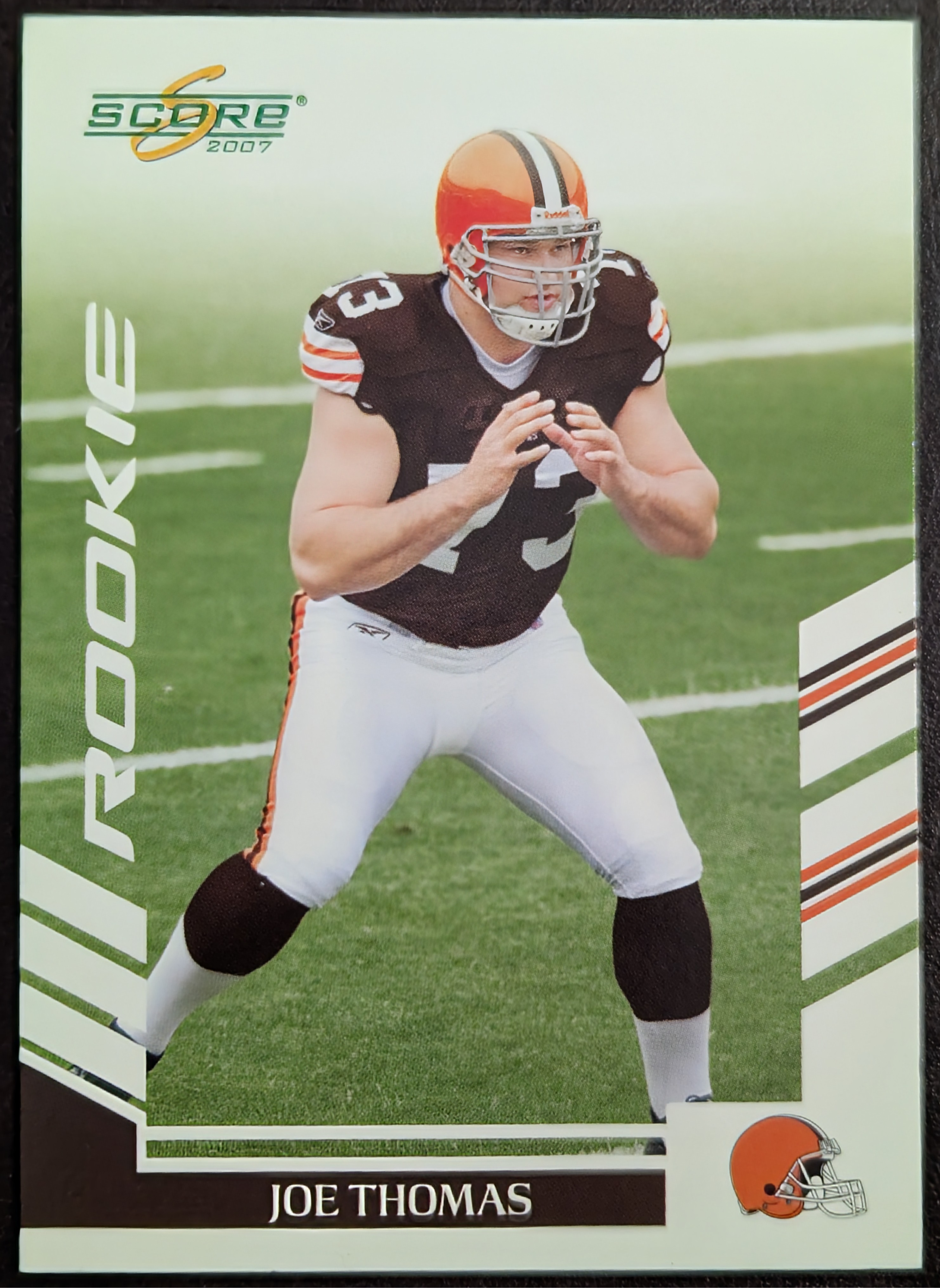 2007 Score #355 Joe Thomas RC Rookie Cleveland Browns Football Card