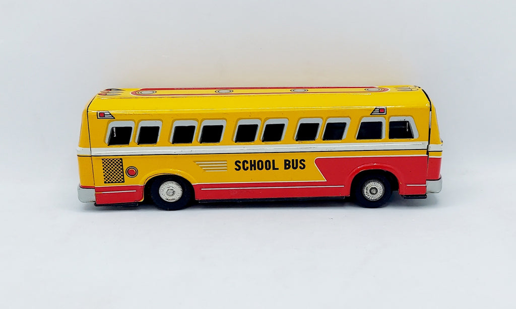 1960's Old Japan Tin Friction School Bus S-18 Promo 6.25" image 2