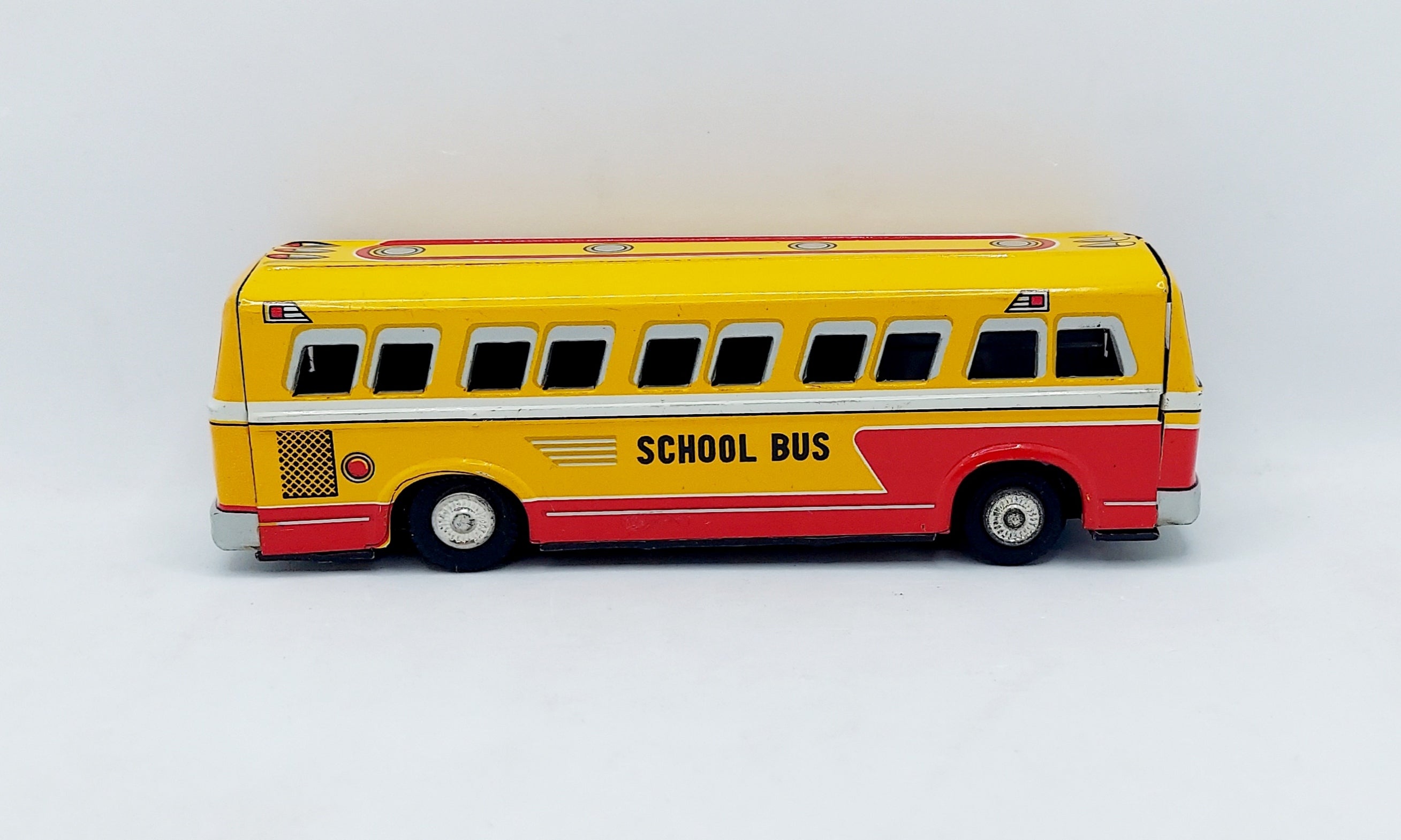 1960's Old Japan Tin Friction School Bus S-18 Promo 6.25" image 2