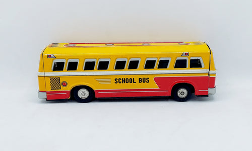 1960's Old Japan Tin Friction School Bus S-18 Promo 6.25" image 2