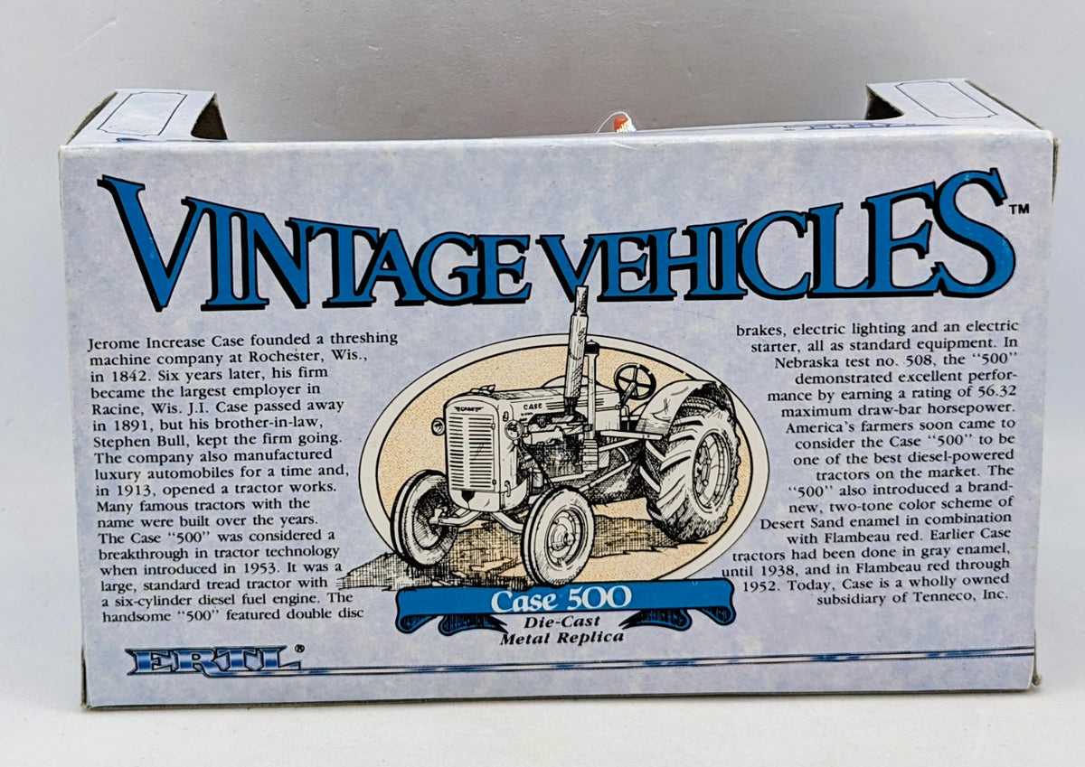 1985 ERTL Vintage Vehicles Case 500 Diesel Tractor Diecast 1:43 image 2
