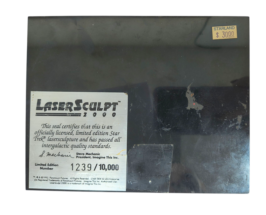 1992 Star Trek LaserSculpt 2000 3D Plaque USS Enterprise NCC-1701 /10,000 image 2
