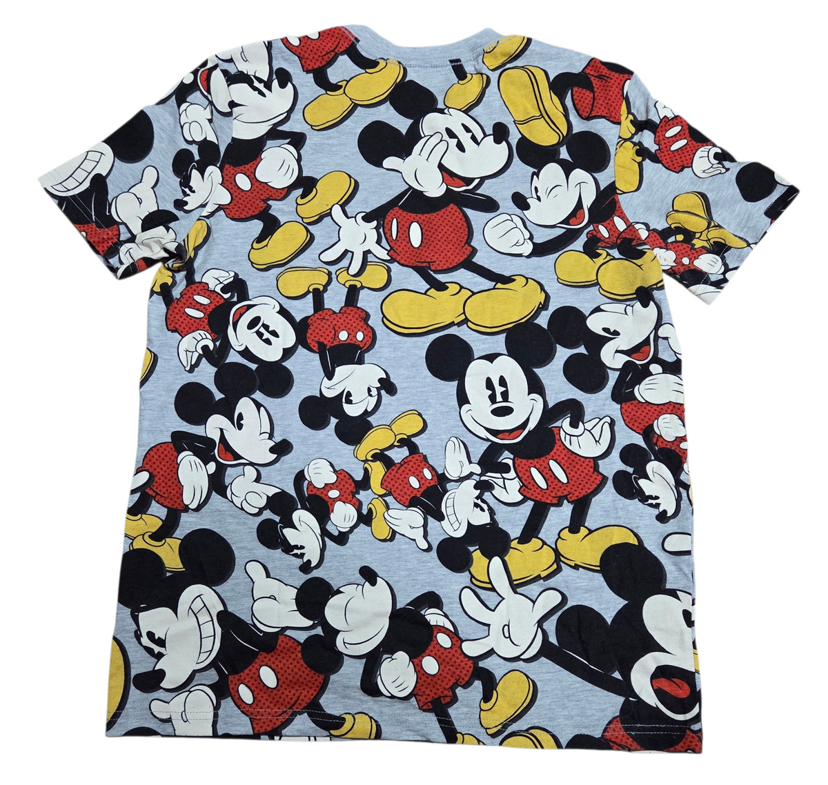 Disney Parks Mickey Mouse Pie Eye All Over Print Grey T-Shirt Size Small image 2