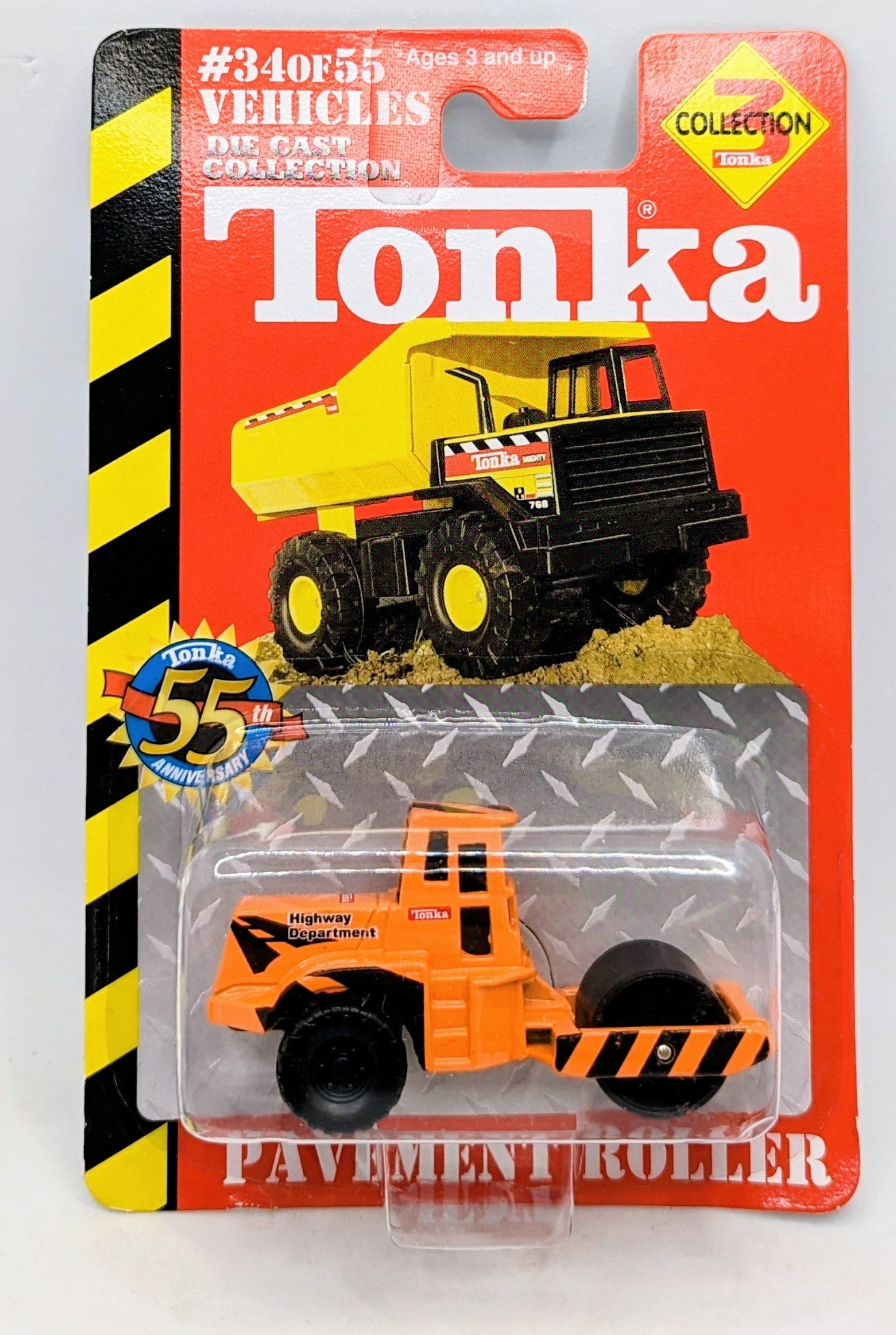2000 Maisto Tonka Pavement Roller #34 1:64 Scale Diecast