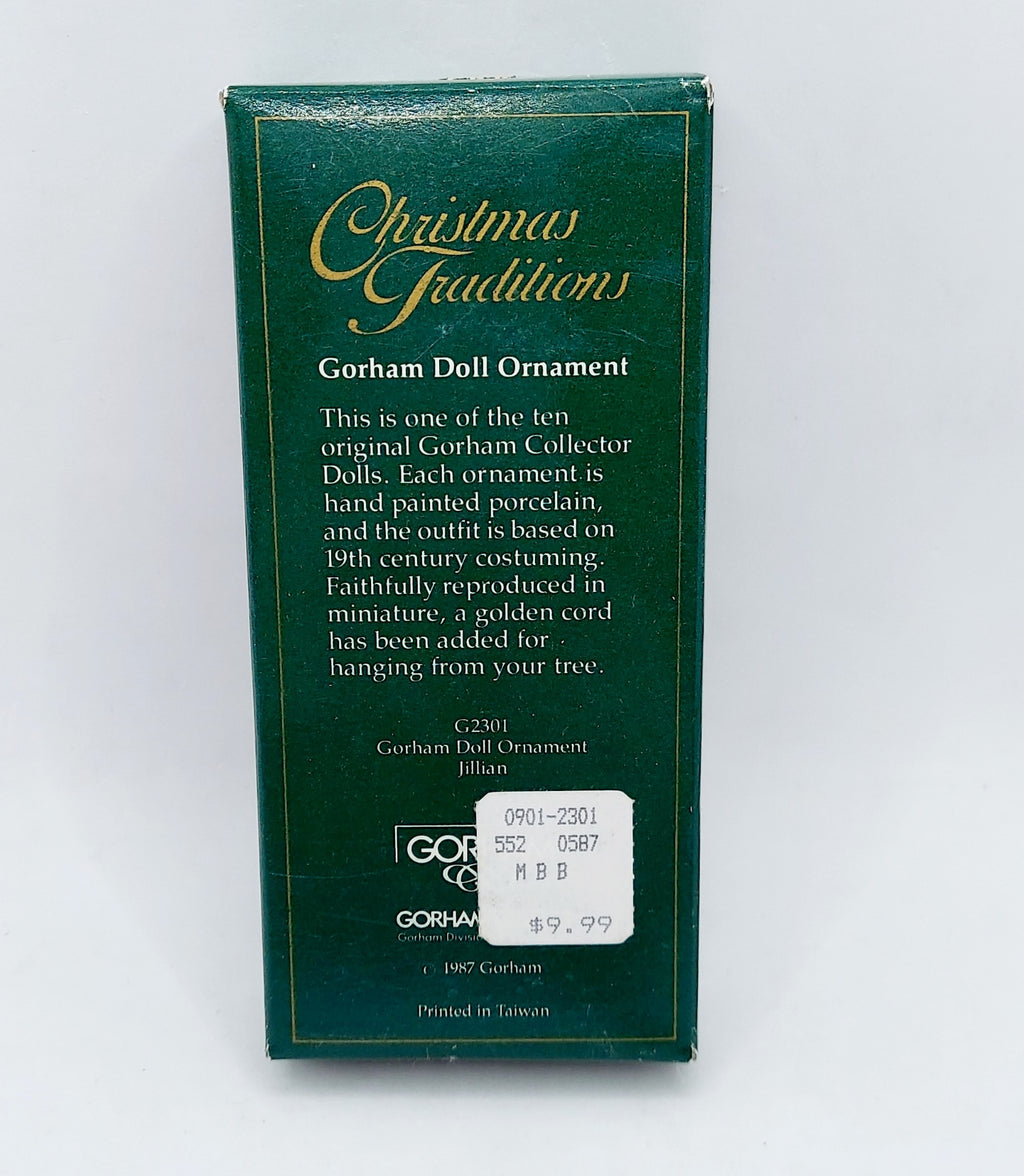 1987 Gorham Christmas Traditions Doll Ornament Jillian G2301 image 3