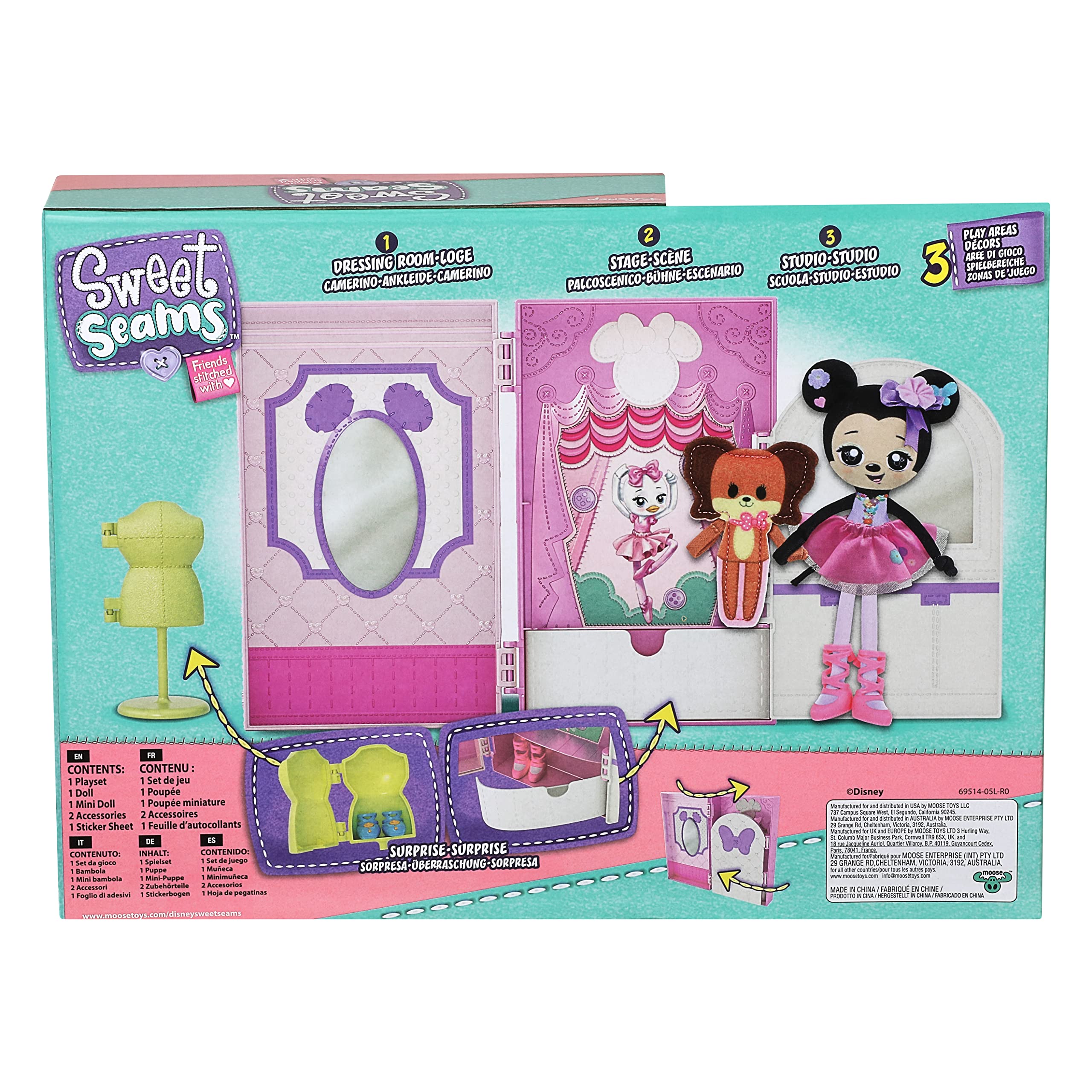 Disney Sweet Seams Deluxe Doll Pack – Disney Minnie’s Ballet Studio with Fifi image 3