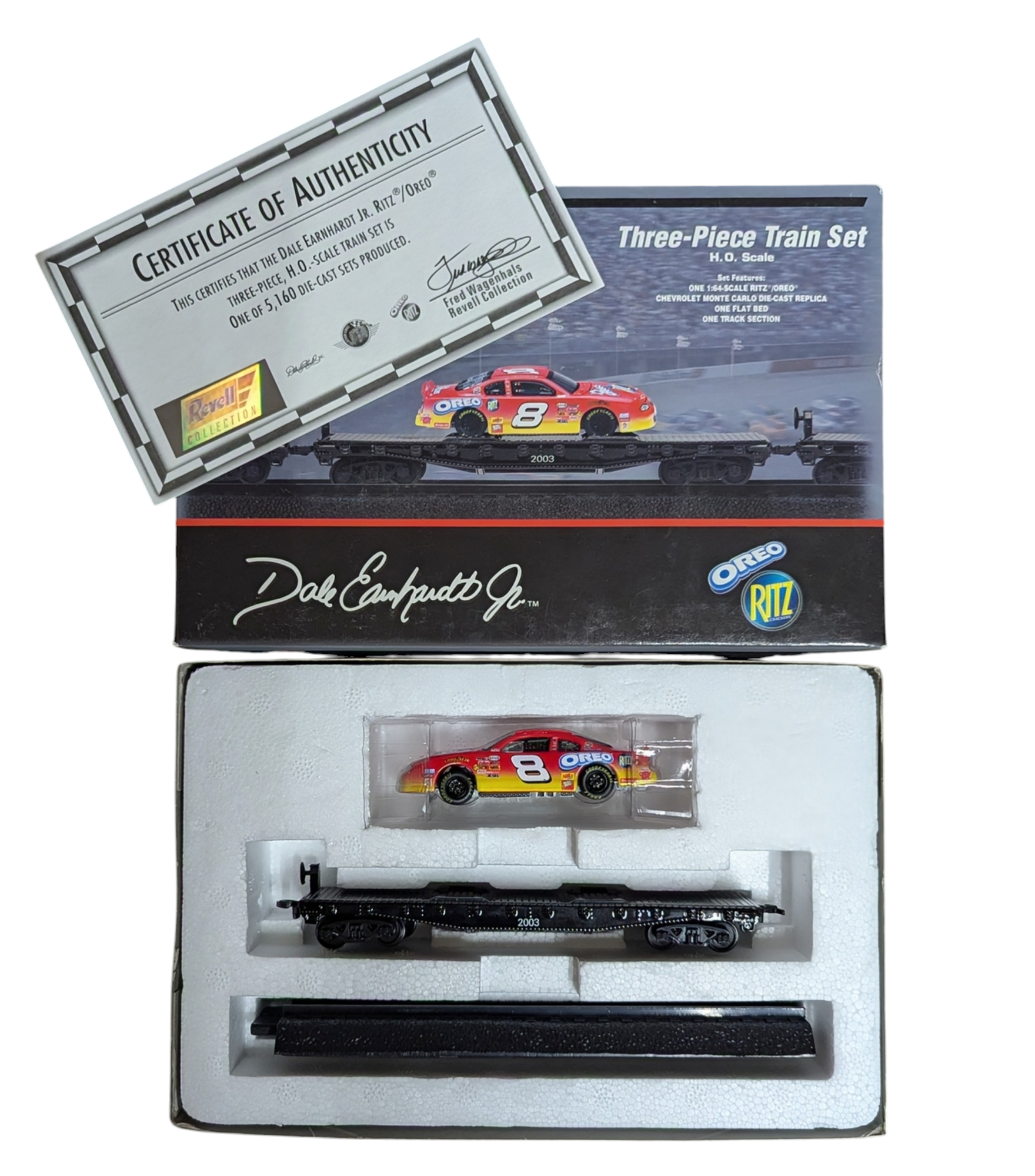 2003 Revell Dale Earnhardt Jr. Monte Carlo Ritz Oreo 3 Piece Train Set image 2