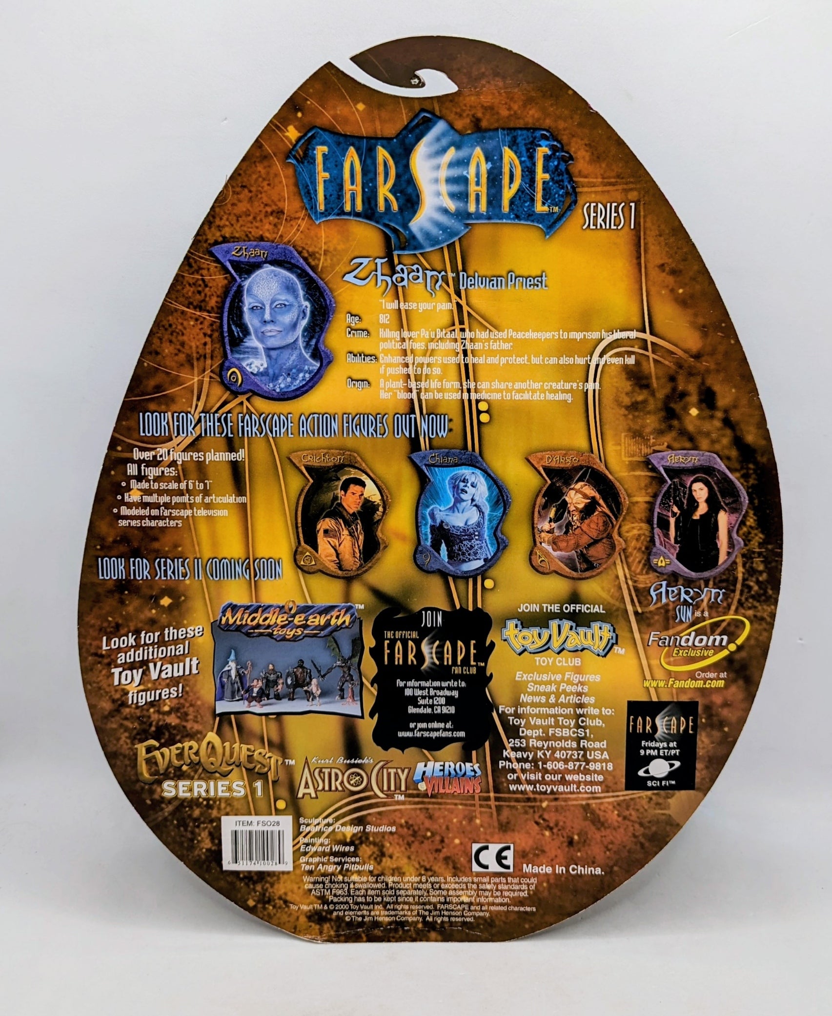 2000 Toy Vault Farscape Reunited Pa'u Zotoh Zhaan Oralla Series 1 Figure image 2