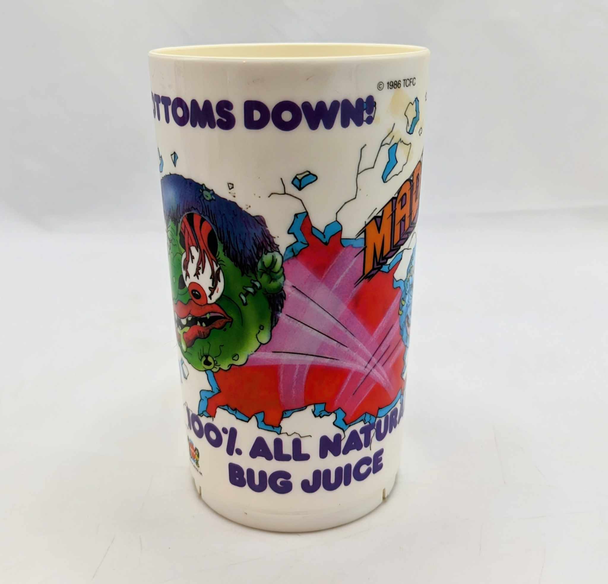 1986 Deka Plastics Madballs 11 Oz Tumbler Cup USA image 4