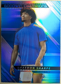 2022 Upper Deck Goodwin Champions Platinum Rainbow Blue Shaedon Sharpe Rookie RC