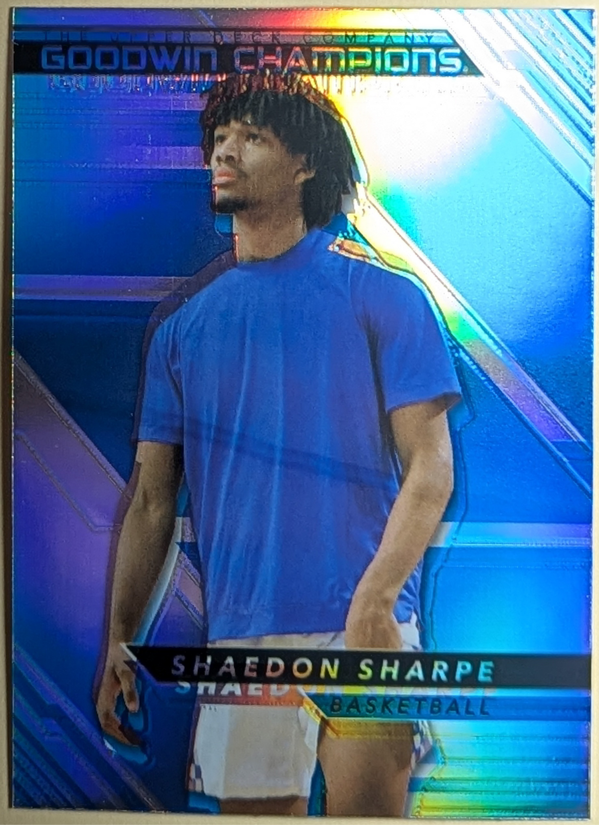 2022 Upper Deck Goodwin Champions Platinum Rainbow Blue Shaedon Sharpe Rookie RC