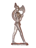 Vintage Lead Toy Soldier Marching w/ Tuba Figurine