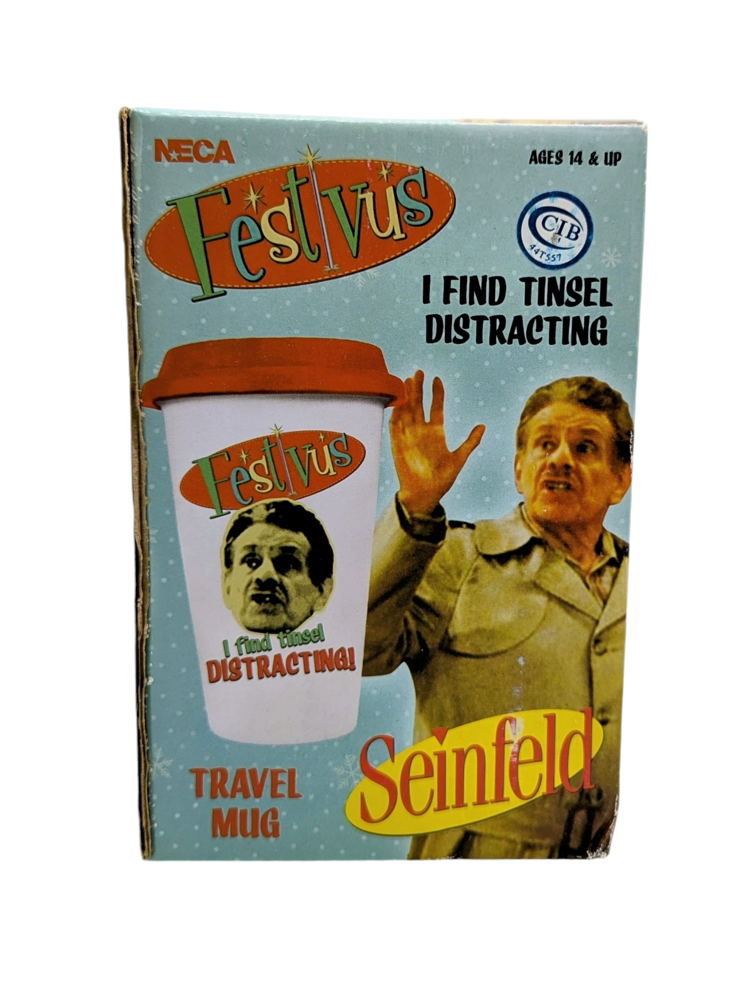 NECA Seinfeld Festivus I Find Tinsel Distracting Travel Mug