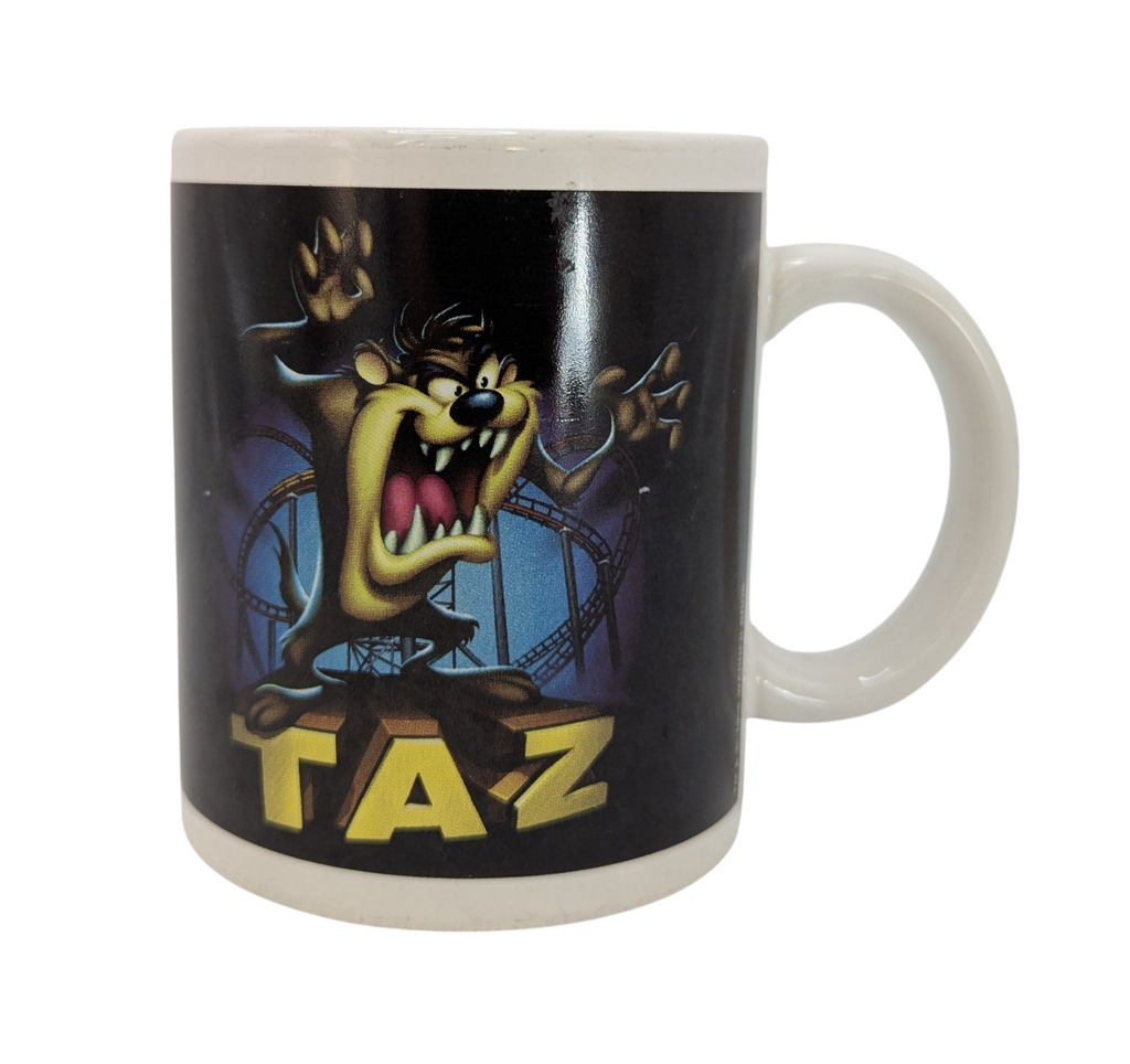 1998 Six Flags Theme Park DC Comics Taz Roller Coaster Coffee Tea Mug 10oz