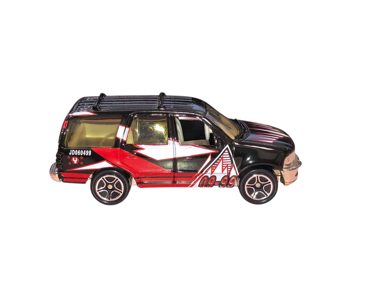 1998 Matchbox Ford Expedition 09-99 Black With White Interior image 2