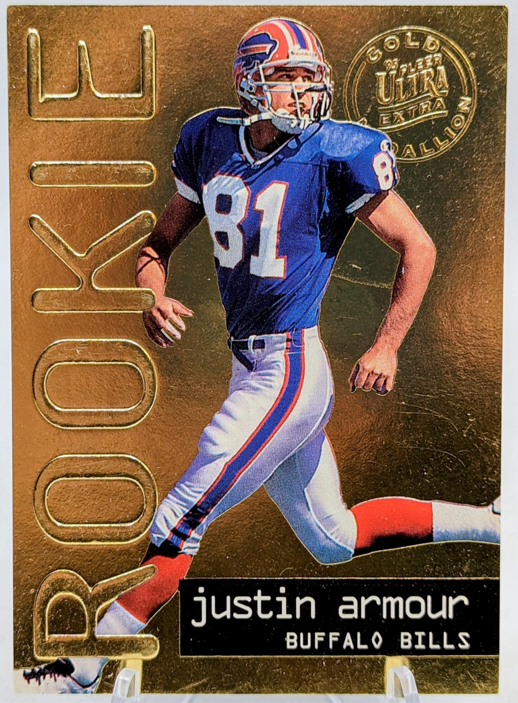 1995 Fleer Ultra Gold Medallion Buffalo Bills Football Card #417 Justin Armour