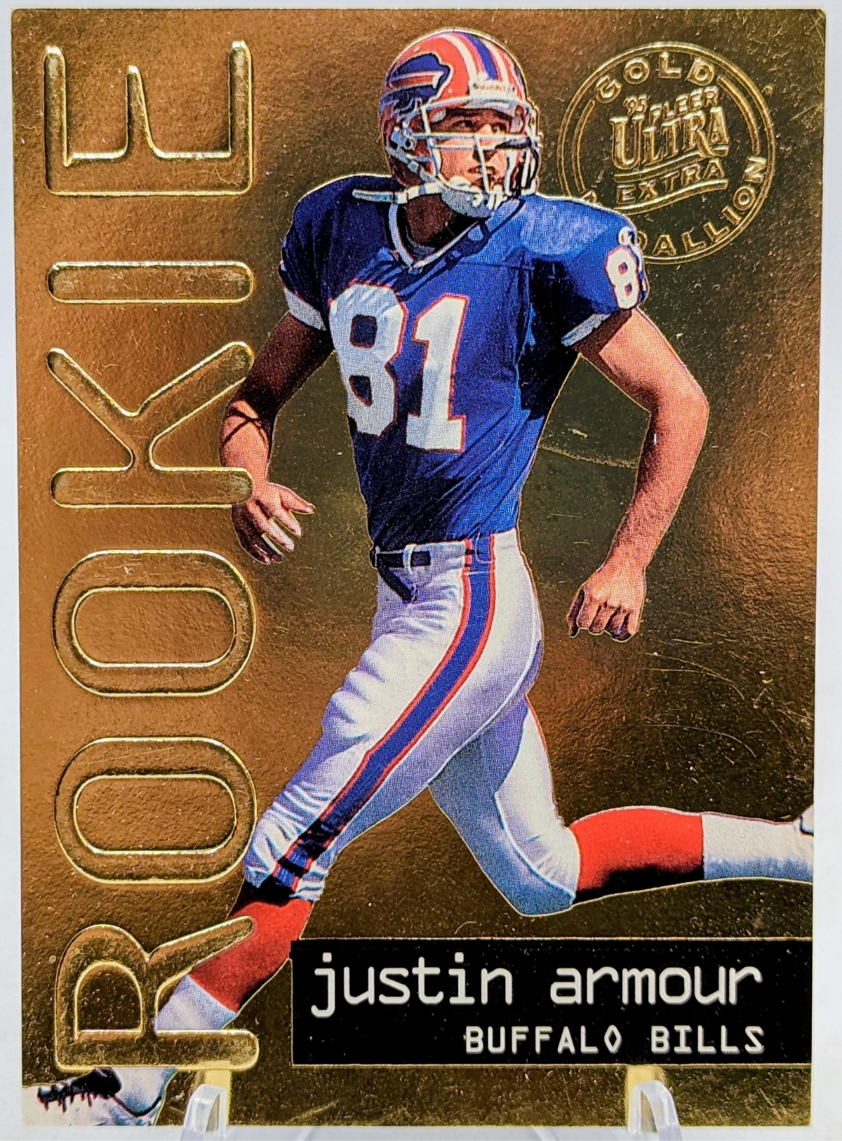 1995 Fleer Ultra Gold Medallion Buffalo Bills Football Card #417 Justin Armour