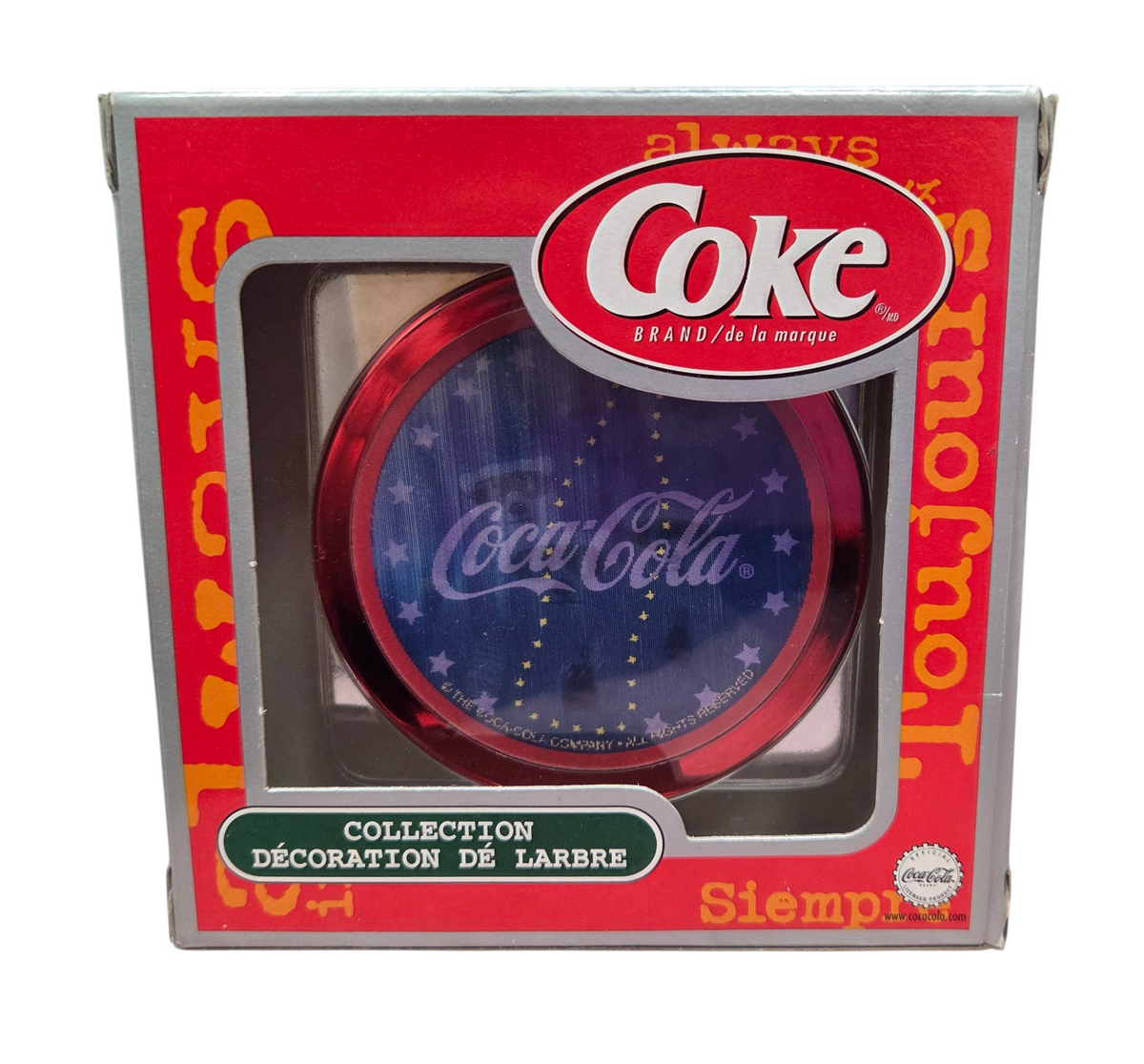 Coca-Cola Trim A Tree Collection Disc Polar Bear Lenticular Ornament image 2