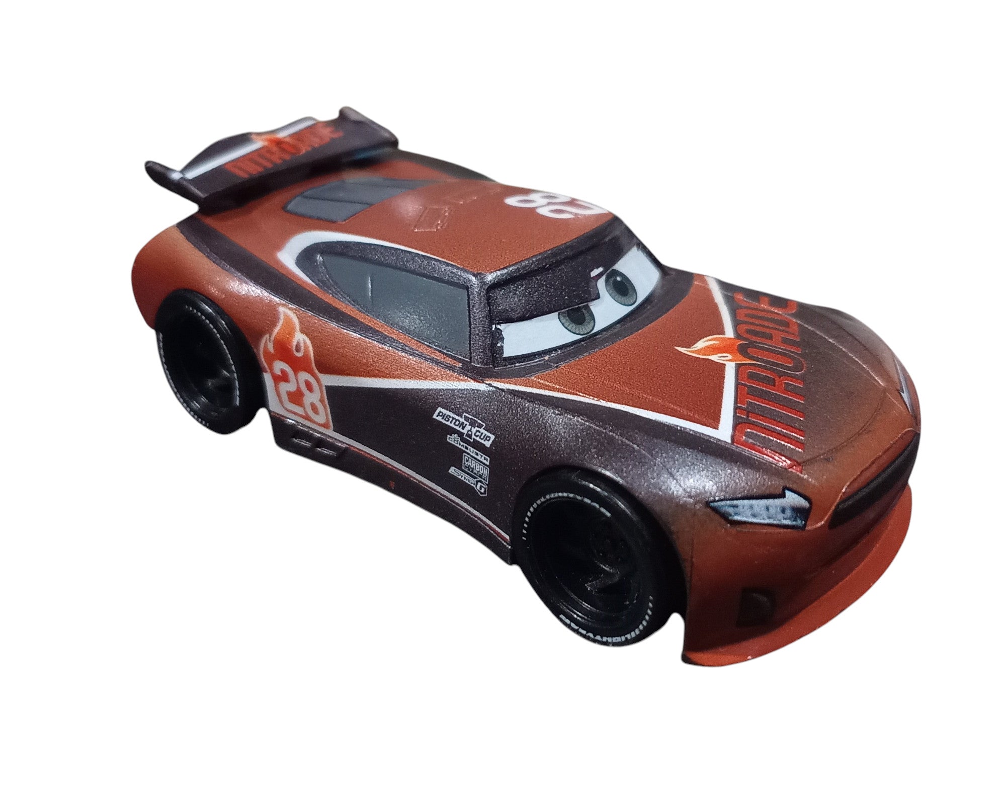 Disney Pixar Cars Tim Treadless #28 Nitroade Plastic 3" Racer image 2
