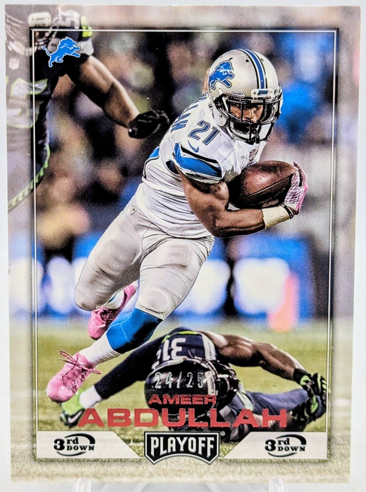 2016 Panini Playoff 3rd Down Detroit Lions #63 Ameer Abdullah /25