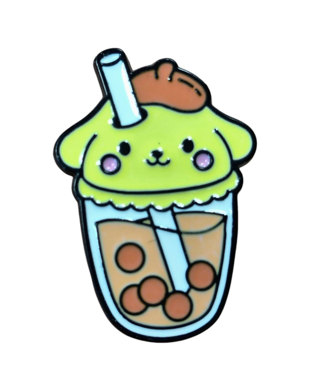 Sanrio Hello Kitty - Pom Pom Purin Boba Tea Character Enamel Pin