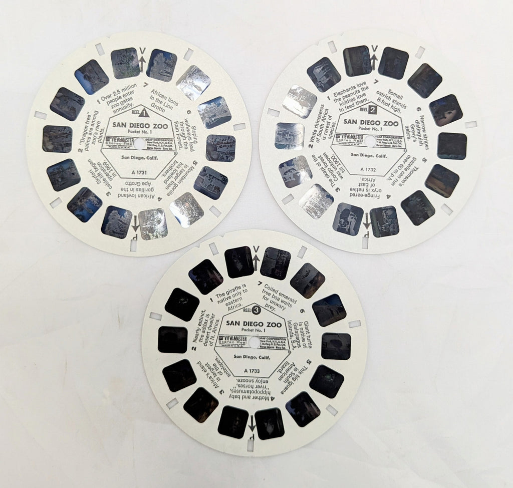 Vintage View-Master San Diego Zoo Packet No. 1 - 3 Reel Pack image 4