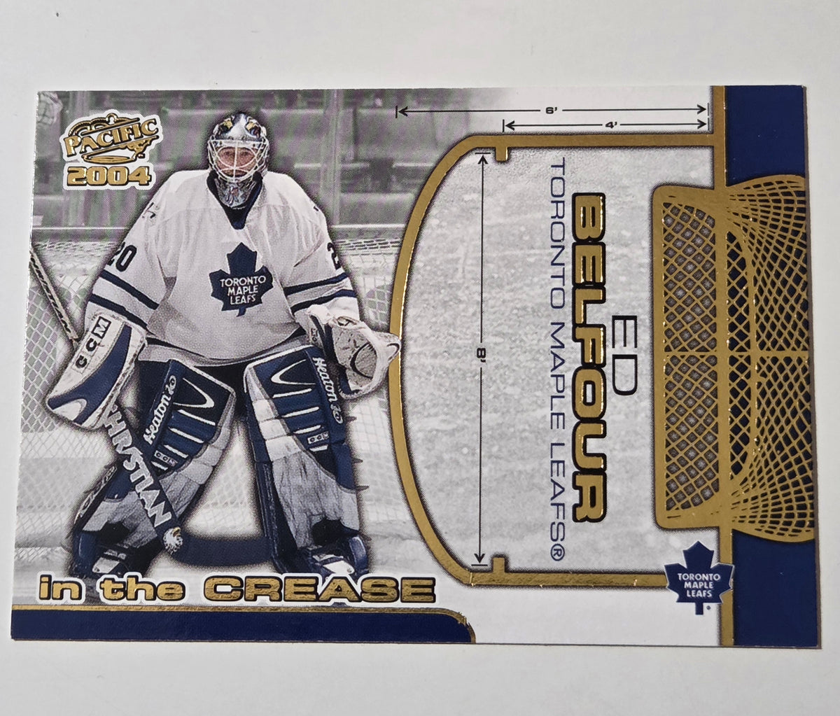 2003-04 Pacific in the Crease Ed Belfour Maple Leafs #11 HOF 0q3