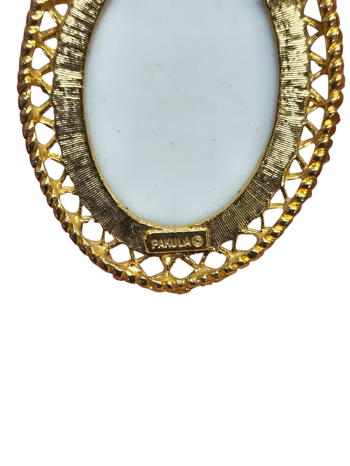 1960s Pakula Intaglio 24" Sagittarius Zodiac Cameo Gold Tone Pendant Necklace image 3
