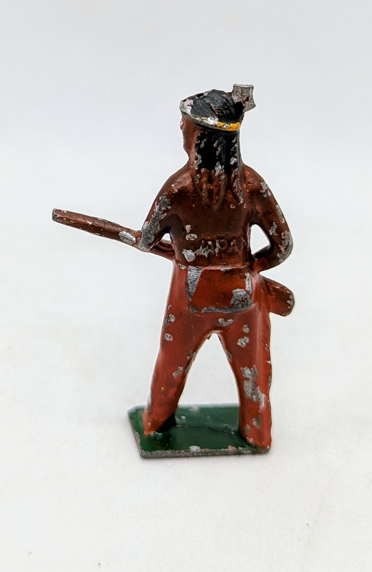 1950s Made In Japan Indian Hollow Lead Antique Soldier With Rifle image 3