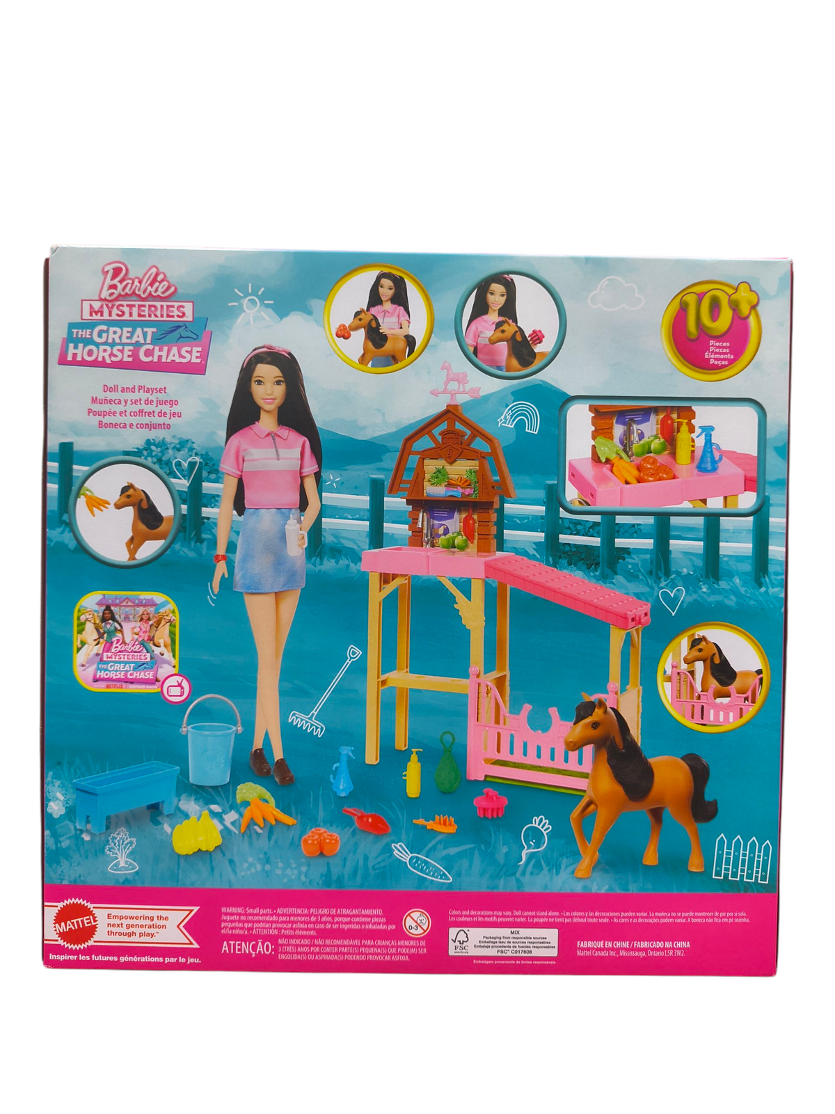 Barbie Mysteries The Great Horse Chase Stable with Barbie & Pony Playset image 2