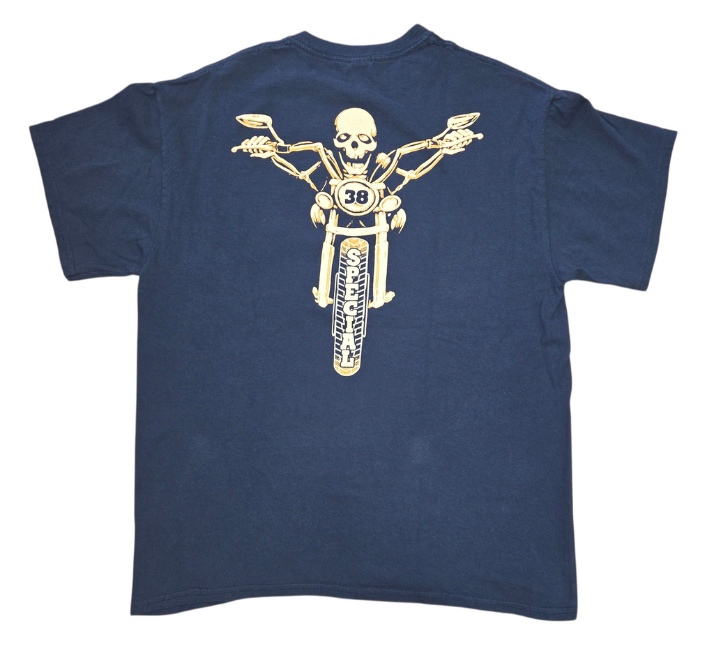 38 Special Hold On Loosely Band Motorcycle Skeleton Concert T-Shirt Mens Large image 2